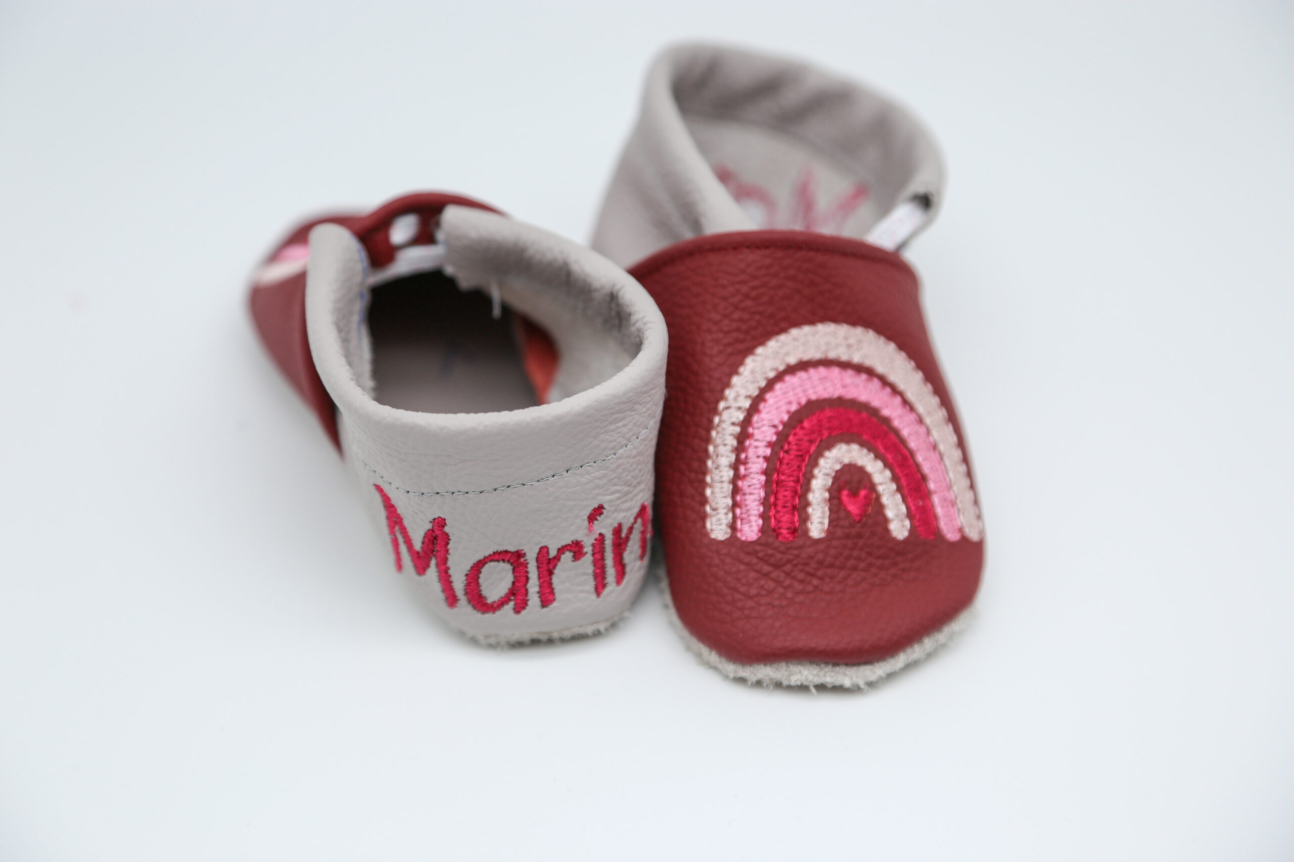 Lederpuschen Regenbogen Herz – Bild 2